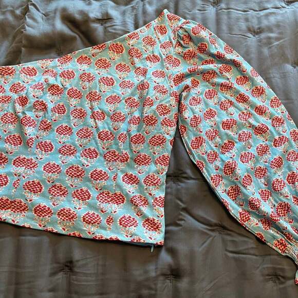 FOREVER THAT GIRL Tops - Anthropologie FOREVER THAT GIRL Puff-Sleeve One-Shoulder Blouse